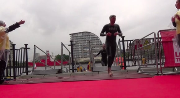 London Triathlon swim transition